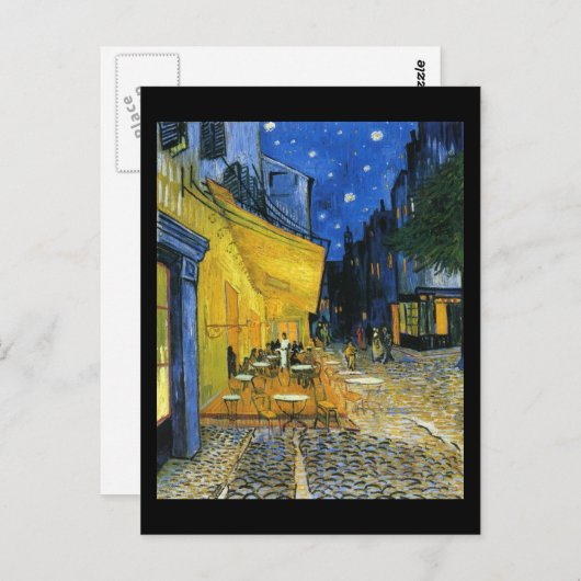 Café onder de sterren briefkaart (Voorkant / Achterkant)