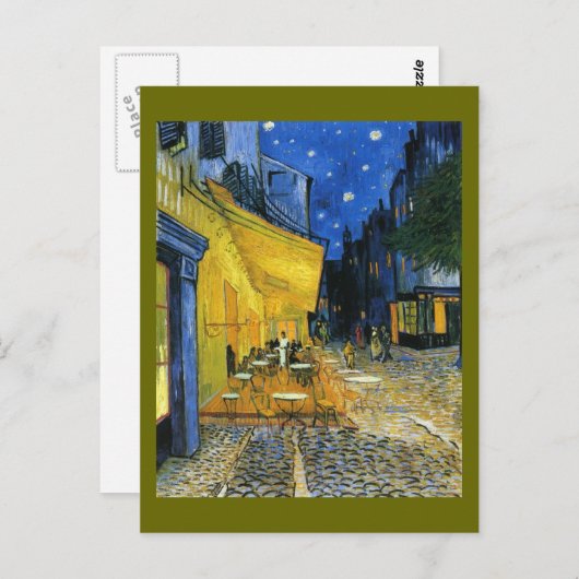 Café onder de sterren briefkaart (Voorkant / Achterkant)