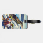 Café op Santorini Bagagelabel (Achterkant horizontaal)