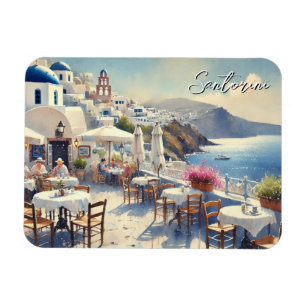 Café op Santorini Magneet