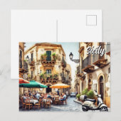 Café op Sicilië Italië Feestdagenkaart (Voorkant / Achterkant)