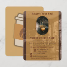 Café Opening RSVP Uitnodigingskaart Ontwerp
