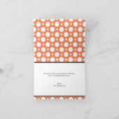 Cafe Orange Gevarieerde Stippen Dankkaart Bedankkaart (Binnen)