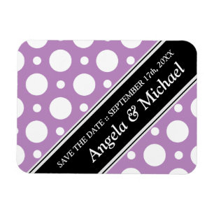 Cafe Paars Assorted Polka Dots Save the Date Magneet
