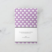 Cafe Paarse Assorted Polka Dot bedankkaart (Binnen)