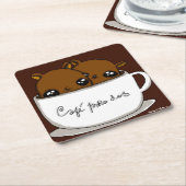 Café para dos kartonnen onderzetters (Schuin)