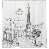 Cafe Parijs Douchegordijn (Voorkant)