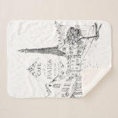 café Parijs Sherpa Deken (Voorkant (horizontaal))