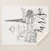 Cafe Parijs Sherpa Deken (Voorkant (horizontaal))