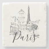 Cafe Parijs   Stenen Onderzetter (Voorkant)