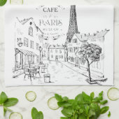 Cafe Parijs Theedoek (Gevouwen)