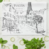 Cafe Parijs Theedoek (Gevouwen)