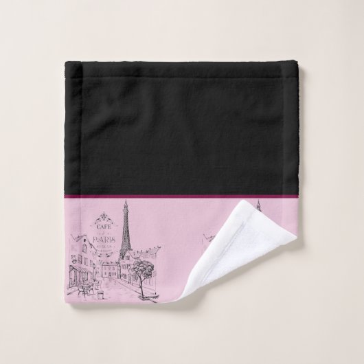 Cafe Paris Bath Towel Set Bad Handdoek (Wasdoekje)