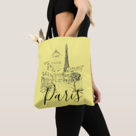 Cafe Paris Boodschappentas Tote Bag
