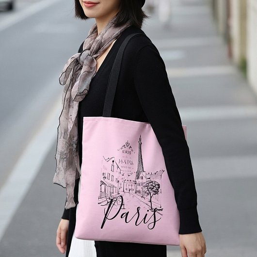 Cafe Paris Boodschappentas Tote Bag
