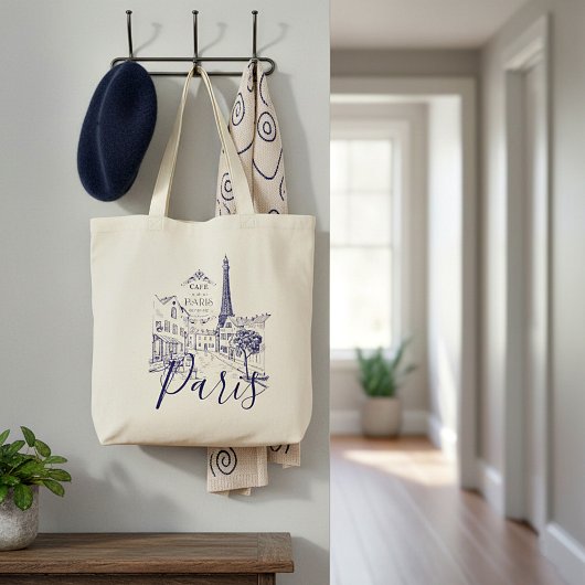 Cafe Paris Boodschappentas Tote Bag