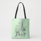 Cafe Paris Boodschappentas Tote Bag (Voorkant)