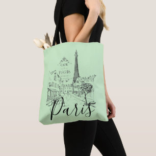 Cafe Paris Boodschappentas Tote Bag