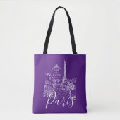 Cafe Paris   Boodschappenttas Tote Bag (Voorkant)