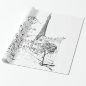 Cafe Paris Cadeaupapier (Uitgerold)