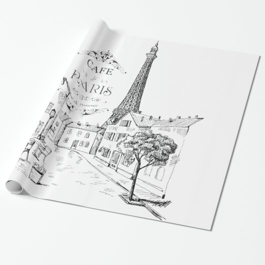 Cafe Paris Cadeaupapier (Uitgerold)
