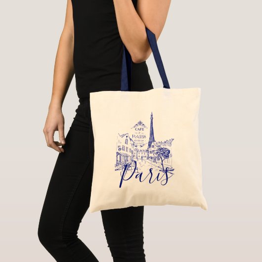 Cafe Paris Canvas tas (Voorkant (product))
