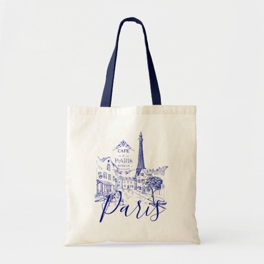 Cafe Paris Canvas tas (Voorkant)