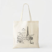 Cafe Paris Canvas tas (Voorkant)