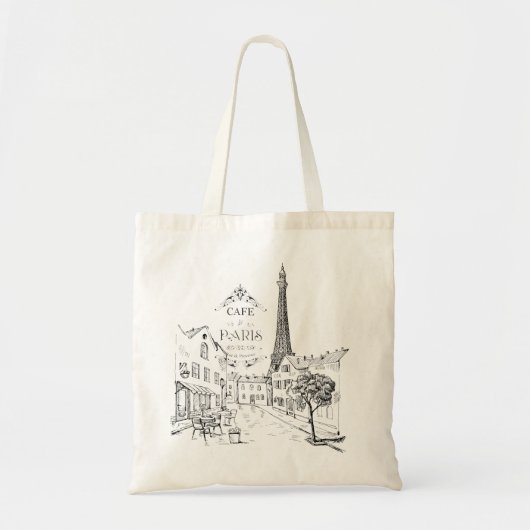 Cafe Paris Canvas tas (Voorkant)
