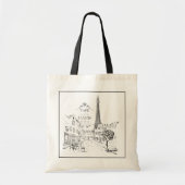 Cafe Paris Canvas tas (Voorkant)