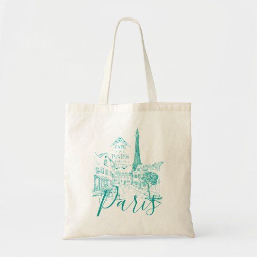 Cafe Paris Canvas tas (Voorkant)