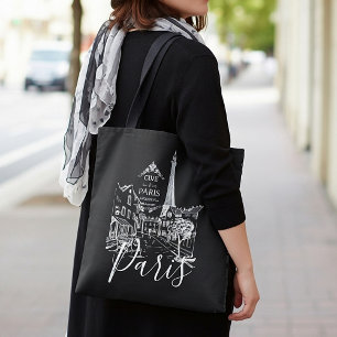 Cafe Paris Canvas tas