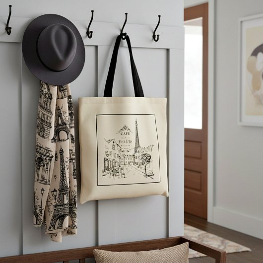 Cafe Paris Canvas tas