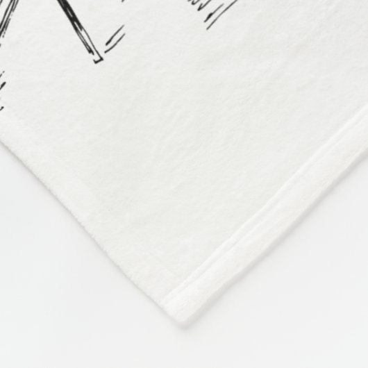 Cafe Paris Fleece Deken (Hoek)