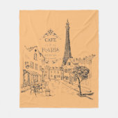 Cafe Paris fleece deken (Voorkant)