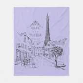 Cafe Paris fleece deken (Voorkant)