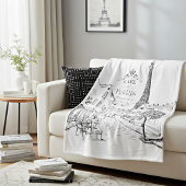 Cafe Paris Fleece Deken