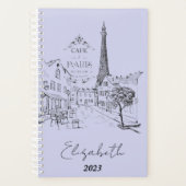 Cafe Paris gepersonaliseerd, aangepast jaar Planner (Voorkant)