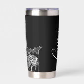 Cafe Paris gepersonaliseerd Geïsoleerde Drinkbeker (Voorkant)