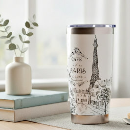 Cafe Paris gepersonaliseerd Geïsoleerde Drinkbeker