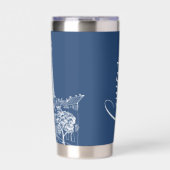 Cafe Paris gepersonaliseerd Geïsoleerde Drinkbeker (Voorkant)