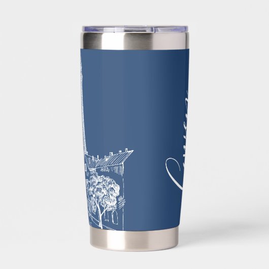 Cafe Paris gepersonaliseerd Geïsoleerde Drinkbeker (Voorkant)