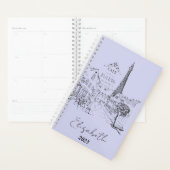 Cafe Paris gepersonaliseerd, jaar op maat Planner (Display)