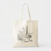 Cafe Paris gepersonaliseerde boodschappentas Tote Bag (Voorkant)