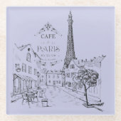Cafe Paris Glas Onderzetter (Voorkant)