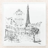 Café Paris Glazen Onderzetter (Voorkant)