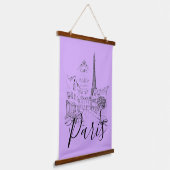 Cafe Paris Hangend Wandkleed (Gebogen)