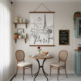 Café Paris Hangend Wandkleed