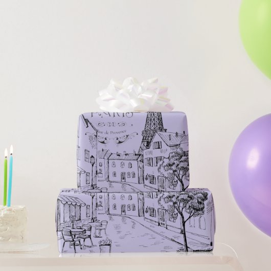 Cafe Paris Inpakpapier (Feestgeschenken)