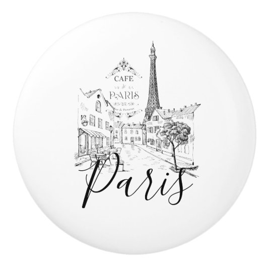 Cafe Paris Keramische Knop (Voorkant)